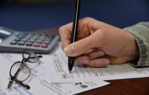 Servicemember completing their taxes Servicemember completing their taxes